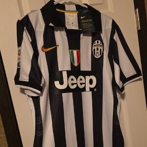 Nike Juventus Black and White Striped Jersey